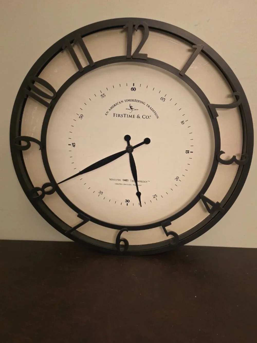 The First Time & Co. Kensington Whisper Wall Clock (preowned)